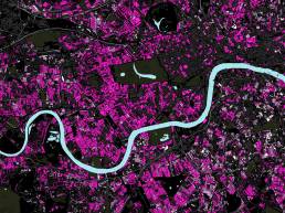 Map of house prices in central London in 2014