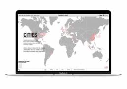 Map of the worlds showing GDP by city, designed by Tekja for LSE Cities