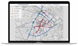 Map view the Eastern Cluster Strategy app made by Tekja for the City of London showing the masterplan