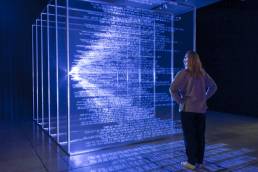 Tekja data visualisation studio London Awake live installation at Somerset House